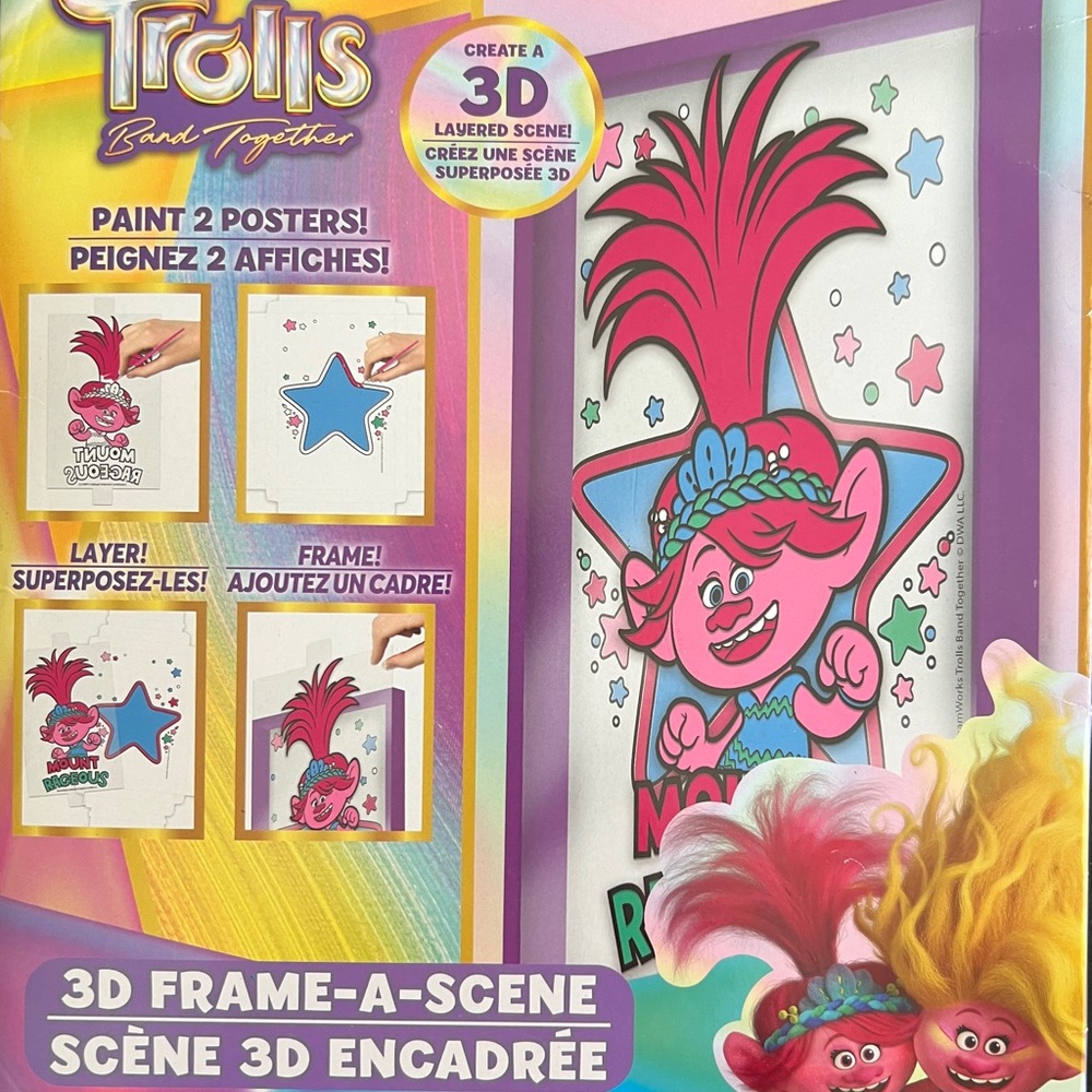 Trolls 3D Scene Creator with Pink and Purple